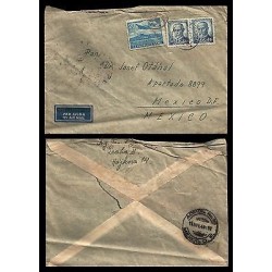E)1948 CZECHOSLOVAKIA, TOMÁS MASARYK,AIRPLANE STAMP, AIR MAIL, CIRCULATED COVER
