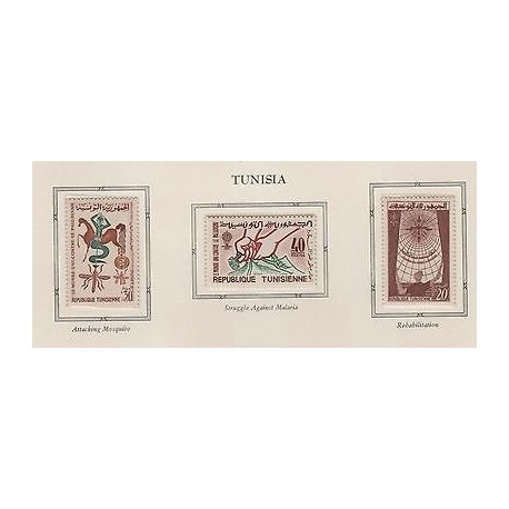 O) 1962 TUNISIA, MOSQUITO, ZANCUDO TRANSMITS MALARIA, HANDS, HORSE, MNH