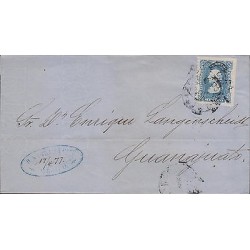 G)1877 MEXICO, CIRCULATED COMPLETE COMERCIAL LETTER FROM MEXICO TO GUANAJUATO, H