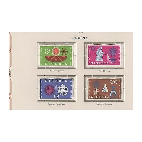 O) 1962 NIGERIA, MOSQUITO AND LARVA, ZANCUDO TRANSMITS MALARIA, MNH
