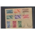 O)1946 SAN MARINO, COMPLETE AIRMAIL SET ON COVER, AIRPLANE, XF
