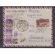 O) 1957 EGYPT, CIRCULATED COVER TO GERMANY, MOSQUE, STRIP OF 3 XF