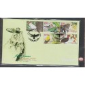 O) 2008 INDONESIA, BIRDS, FISH, PANTHER, FDC UNUSED XF