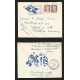E)1964 FRANCE, REPUBLIC OF FRANCE, POSTES, PAIR OF 2, RETIRECTED, CIRCULATED COV