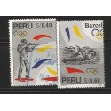 E)1996 PERU, SUMMER OLYMPIC GAMES 1992, BARCELONA, SHOOTING, SWIMMING, A496, SET