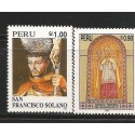 E)1995 PERU, PERUVIAN SAINTS, ST. TORIBIO OF MOGROVEJO, ST. FRANCISCO SOLANO
