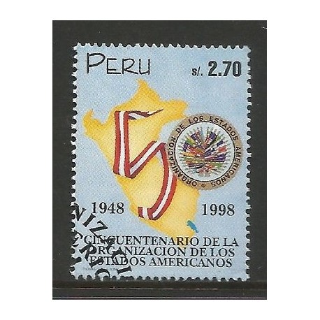 E)1998 PERU, ORGANIZATION OF AMERICAN STATES, (OAS), 50TH ANNIV, 1174, A521, MNH