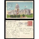 B)1937 USA, ARCHITECTURE, BUILDINGS, TWO CENTS RED WASHINGTON, STATE CAPITOL, LI