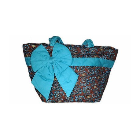 Canvas bag with bow detail. (11.81 x 7.48 in)