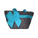 Canvas bag with bow detail. (11.81 x 7.48 in)