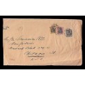 E)1923 GERMANY, DEUTCHES REICH, PAIR OF 3, CIRCULATED COVER TO CHICAGO, XF