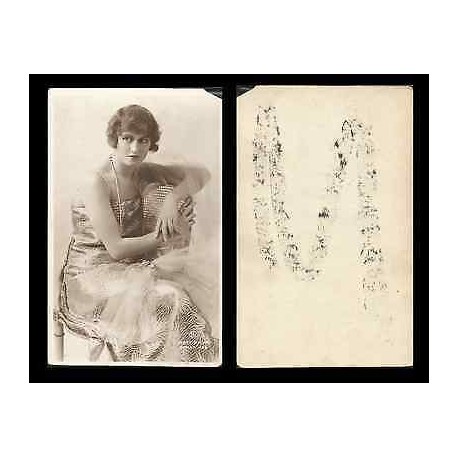 B)1910 USA, MOVIE ACTRESS, CINEMA STARS, PEGGY HYLAND, VINTAGE, POSTCARD