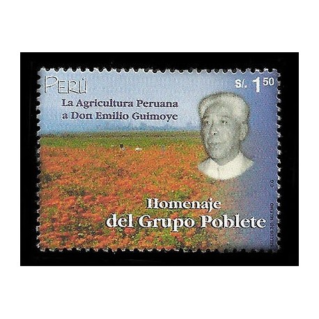 E)2000 PERU, EMILIO GUIMOYE, FIEL OF FLOWERS, FARMING, 1256 A575, MNH