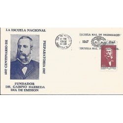 B)1968 MEXICO, EDUCATION, SCHOOL, CHARACTERS, CENTENARY OF THE NATIONAL HIGH SCH