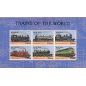 E)1996 BHUTAN, TRAINS OF THE WORLD, RAILWAYS, LOCOMOTIVES, CHILE, FRANCE, NORWAY