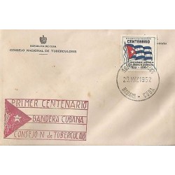 B)1952 CARIBBEAN, NATIONAL COUNCIL OF TUBERCULOSIS, FIRST CENTENARY, FLAG, MI