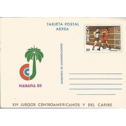 B)1982 CARIBBEAN, GAMES, CENTRAL AMERICAN AND CARIBBEAN GAMES, BOXING, POSTCARD