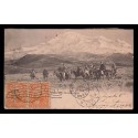 E)1916 ECUADOR, VIEW OF CHIMBORAZO, VOLCANO, PEOPLE, HORSES, OLD PICTURE, PHOTOG