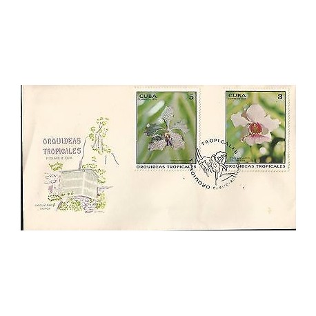 B)1973 CARIBBEAN, FLOWERS, ORCHDS, TROPICAL ORCHIDS, VANDA GILBERT, VAR ROSE MA
