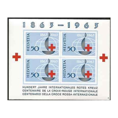 B)1963 SWITZERLAND, RED CROSS, MEDICINE, EMERGENCY, ORGANIZATION, HUNDERT