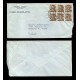 E)1962 ITALY, ITALIAN POST, ILUSTRATION, BLOCK OF 6, AIR MAIL, CIRCULATED COVER 