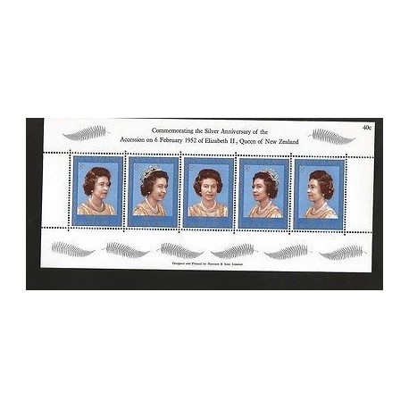 B)1977 NEW ZEALAND, ROYALTY, QUEEN, SILVER JUBILEE, 25TH ANNIV. OF THE REIGN OF