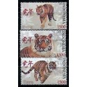 rO)2010 INDONESIA,TIGERS,SET FOR 3,MNH