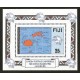 E)1984 FIJI, UNIVERSAL POSTAL UNION, EME XIX CONGRESS OF HAMBURG, MAP, S/S, MNH 