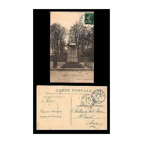 E)1911 FRANCE, GENERAL BLANMONT, POSTCARD, XF 