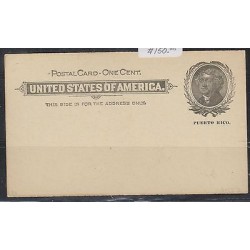 O) 1898 PUERTO RICO, US OCCUPATION, UX3 - ONE CENT - FRANKLIN, POSTAL STATIONARY