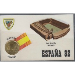 O) 1982 SPAIN, WORLD CUP, STADIUM, FDC WITH COIN, XF