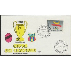 O) 1989 SPAIN, CUP CAMPIONATO PRE-OLYMPIC LOGO OLYMPIC, FDC XF.