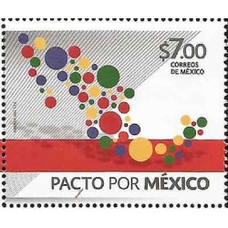G)2015 MEXICO, MEXICO'S MAP, PACT FOR MEXICO, MNH
