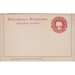 G)1899 MEXICO, SPECIMEN EAGLE POSTAL STATIONARY IN RED, UNUSED, XF