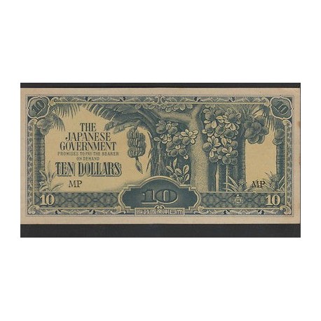 O) 1942 JAPAN-MALAYSIA, JAPANESE BANK NOTE OCCUPATION,TREES, XF