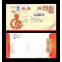 E)2013 CHINA, SNAKE-RABBIT, BIRDS-FLOWERS, POSTAGE PAID, CIRCULATED REGISTERED