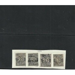 O) 1870 COLOMBIA, R3 5 C. BLACK, R4 5 C. BLACK, HORIZONTAL LINES IN BACKGROUND,
