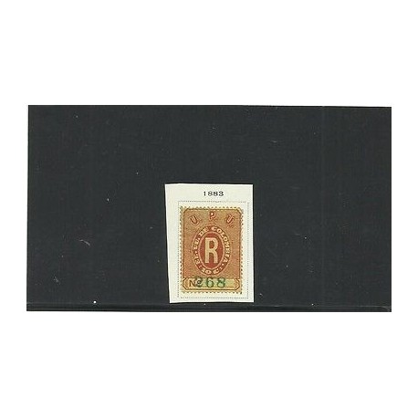 O) 1883 COLOMBIA, R6 10 C. RED ORANGE, UPU, UNITED STATED OF COLOMBIA, XF