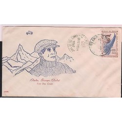 O) 1964 PERU, ENGINEER JORGE CHAVEZ- AIRMAN FIRST IN THE ALPES CROSSING, FDC XF