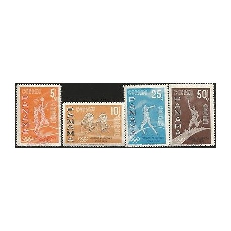 G)1960 PANAMA, OLYMPIC GAMES, ROME 1960, BASKETBALL-CYCLING-JAVELIN THROW-OLYMPI