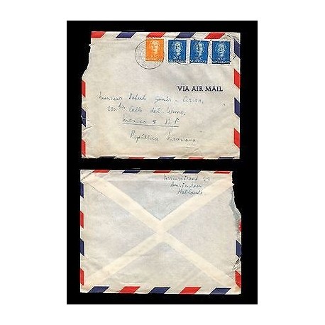 E)1952 NETHERLANDS, QUEEN JULIANA, 308 A76, 311 A76, AIR MAIL, CIRCULATED COVE