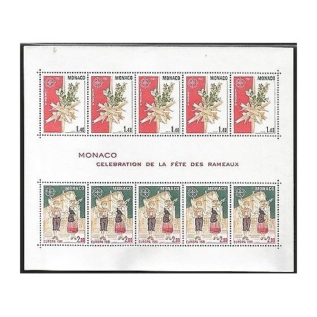 G)1981 MONACO, CEPT, PALM SUNDAY TRADITION, CROSS OF PALMS-CHILDREN WITH PALMS A