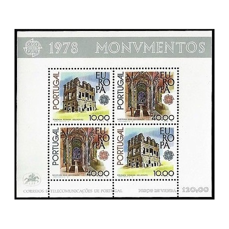 G)1978 PORTUGAL, CEPT, ROMAN TOWER BELMONTE-BELEM MONASTERY OF HIERONYMITE MONK,