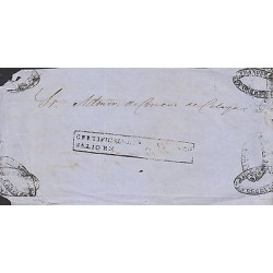 G)1858 MEXICO, CERTIFICACION DE QUERETARO BLACK BOX, FRANCO EN QUERETARO OVAL CA
