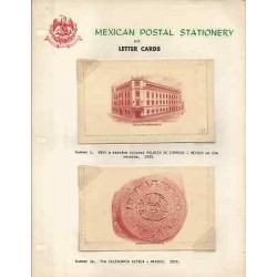 G)1929 MEXICO, WITH A CARMINE COLORED PALACIO DE CORREOS-MEXICO ON THE REVERSE-A