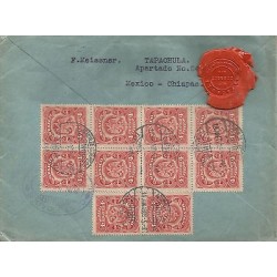 G)1909 MEXICO, MULTIPLE COAT OF ARMS OF 1903, WAS SEAL AT THE BACK, CERTIFICATED