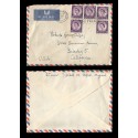 E)1951 GREAT BRITAIN, QUEEN ELIZABETH II, 297 A127, BLOCK OF 5, AIR MAIL