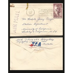 B)1964 PAPUA NEW GUINEA, CULTURE, MALE DANCER WITH DRUM,AIRMAIL, SC 159 A31, CIRCULATED COVER FROM PAPUA NEW GUINE TO USA, XF