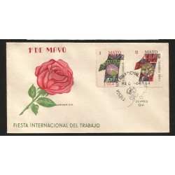 E)1964 CARIBBEAN, ROSE, FLOWER, NATURE, LABOR DAY, 830 A278, 831 A278, FDC