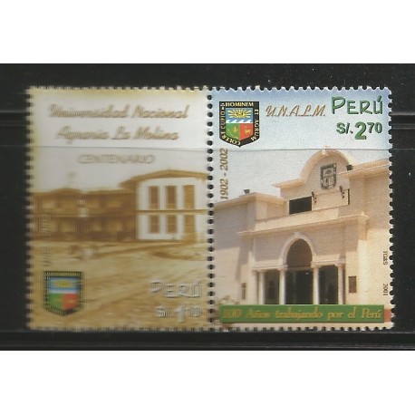 B)2002 PERU, BUILDING, ARCHITECTURE, UNIVERSITY, YEARS WORKING FOR PERU, LA MOLINA AGRICULTURAL UNIVERSITY, SC 1310 A617, MNH